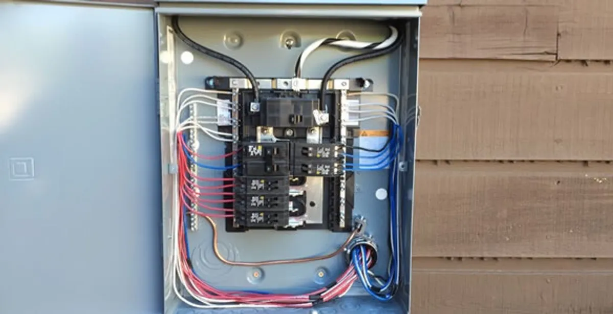 electrical panel upgrade service featuring newly installed electrical panel wired by licensed electricians in Denver, CO