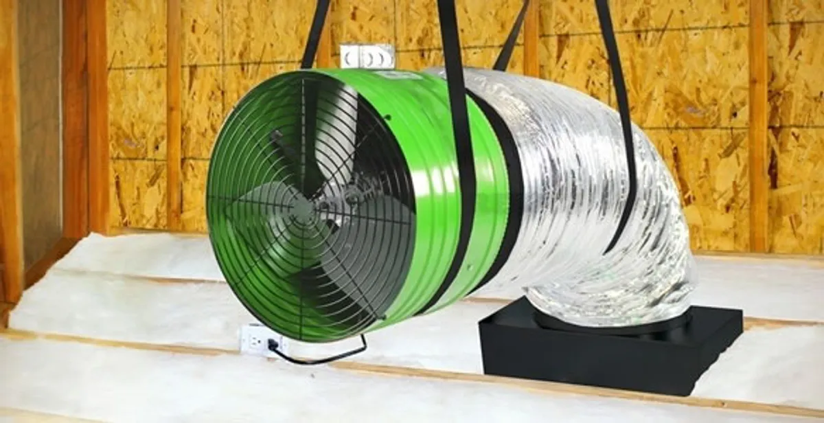 whole house fan installation services with professionally mounted ventilation fan system in Denver, CO
